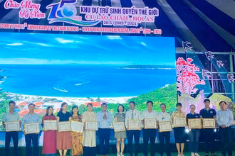 Tuyên dương, khen thưởng các tập thể, cá nhân có nhiều đóng góp trong công tác bảo tồn, phát huy giá trị Khu dự trữ sinh quyển Cù Lao Chàm-Hội An. 