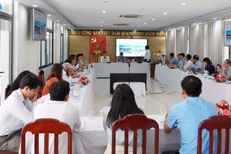 Quang cảnh hội thảo khoa học “Nghiên cứu đa dạng sinh học khu vực biển ven bờ xã Tam Hải, Núi Thành, Quảng Nam”.