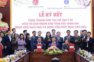 Lễ ký kết Biên bản ghi nhớ hợp tác hỗ trợ y tế giai đoạn 2025-2030. 