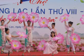 Khai mạc Hội chợ hoa đào xã Quảng Lạc, thành phố Lạng Sơn (Lạng Sơn) lần thứ 8.
