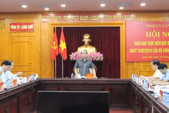 Các đại biểu dự hội nghị giao ban thực hiện Quy định số 11-QĐi/TW của Bộ Chính trị.