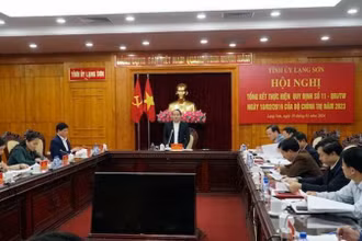 Tỉnh ủy Lạng Sơn thực hiện giao ban thực hiện Quy định số 11-QĐi/TW của Bộ Chính trị.