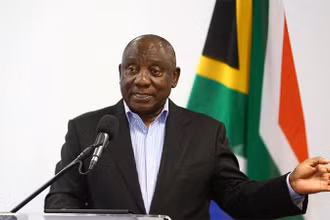 Tổng thống Cộng hòa Nam Phi Cyril Ramaphosa. (Ảnh: REUTERS)