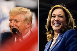 Ứng cử viên đảng Cộng hòa Donald Trump và ứng cử viên đảng Dân chủ Kamala Harris. (Ảnh: Reuters)