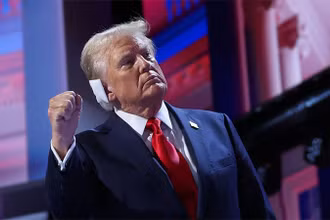 Ông Donald Trump trong ngày làm việc cuối của Đại hội toàn quốc đảng Cộng hòa, ngày 18/7/2024. (Ảnh: Reuters)