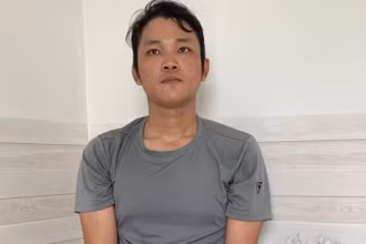 Đối tượng Hiệp tại cơ quan Công an. (Ảnh do cơ quan Công an cung cấp)