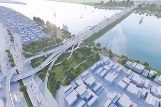 Phối cảnh cầu Trần Hưng Đạo. (Ảnh: VGP).