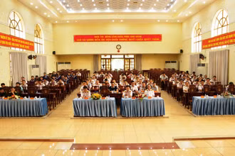 Lễ bàn giao hệ thống máy lọc nước tinh khiết cho Lữ đoàn 125 Hải quân. 