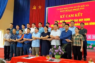 Lễ phát động chống tảo hôn, hôn nhân cận huyết thống tại huyện Bắc Hà (Lào Cai) ngày 28/6.