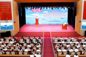 Quang cảnh Hội nghị tổng kết 10 năm thực hiện Nghị quyết số 689 của Quân ủy Trung ương về phòng, chống, khắc phục hậu quả thiên tai, thảm họa, cứu hộ, cứu nạn. 