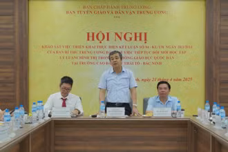 Đồng chí Ngô Đông Hải, Ủy viên Trung ương Đảng, Phó Trưởng Ban Tuyên giáo và Dân vận Trung ương phát biểu.