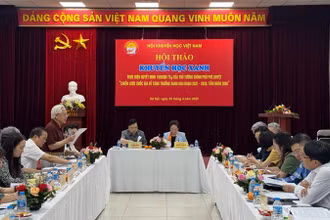 Toàn cảnh hội thảo Khuyến học xanh. 