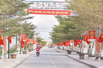 Ðường giao thông ở xã Yên Lâm, huyện Yên Mô. (Ảnh ANH TUẤN) 