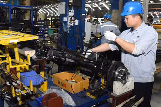 Nhà máy sản xuất, lắp ráp ô-tô, Công ty TNHH Ford Việt Nam, tỉnh Hải Dương. (Ảnh TRẦN HẢI) 