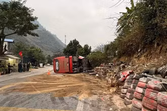 Hiện trường vụ tai nạn.