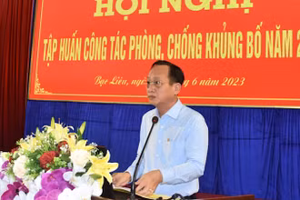 Chủ tịch UBND tỉnh Bạc Liêu Phạm Văn Thiều phát biểu chỉ đạo hội nghị.