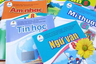 Một số sách giáo khoa lớp 8 trong bộ Cánh Diều. (Ảnh minh hoạ)
