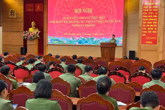 Hội nghị sơ kết giữa nhiệm kỳ Công an tỉnh Hải Dương.
