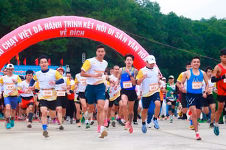 Các vận động viên tranh tài cự ly 5km.