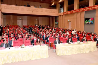 Toàn cảnh lễ trao giải báo chí về xây dựng Đảng của tỉnh Hà Giang.