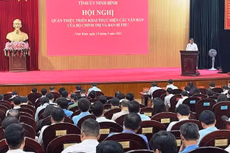 Quang cảnh hội nghị. (Ảnh: XUÂN TRƯỜNG)