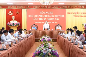 Quang cảnh hội nghị. (Ảnh: XUÂN TRƯỜNG)
