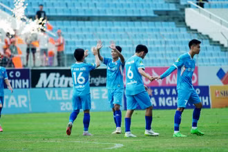 CLB SHB Đà Nẵng quay về V.League 1 sau 1 năm váng bóng. (Ảnh: ĐNFC)
