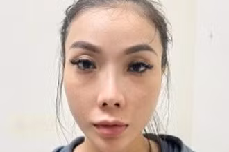 Đối tượng Yến tại thời điểm bị bắt giữ.