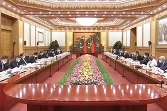 Quang cảnh buổi hội đàm.