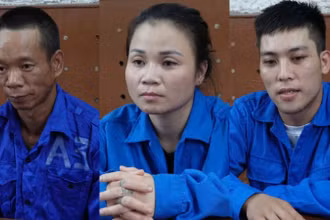 Đối tượng Dương Tiến Tú, Nguyễn Thị Phương, Nguyễn Hữu Tráng (từ trái sang).