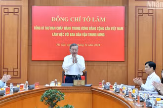 Tổng Bí thư Tô Lâm làm chủ trì cuộc làm việc với Ban Dân vận Trung ương.