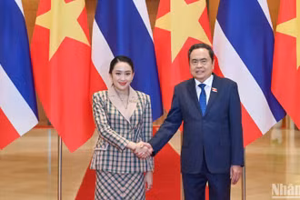 Chủ tịch Quốc hội Trần Thanh Mẫn và Thủ tướng Thái Lan Paetongtarn Shinawatra. 
