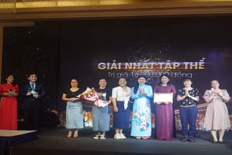 Đội Hội Liên hiệp Phụ nữ tỉnh Bình Định đạt giải Nhất tại hội thi.