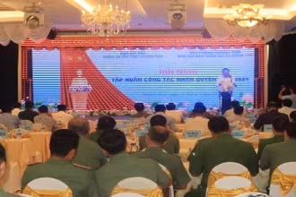 Quang cảnh buổi tập huấn. (Ảnh: PHONG NGUYÊN)