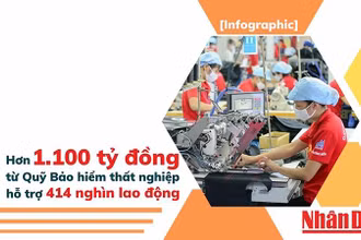 [Infographic] Hơn 1.100 tỷ đồng từ Quỹ Bảo hiểm thất nghiệp hỗ trợ người lao động