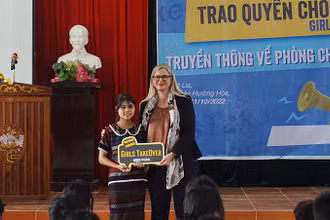 Đại sứ Thụy Điển Ann Måwe tại chương trình (Ảnh: Plan International Việt Nam).