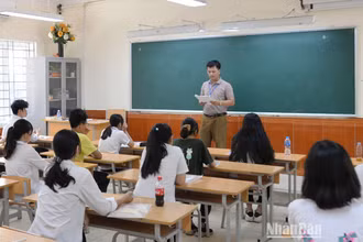 Hình ảnh tại kỳ thi vào lớp 10. (Ảnh minh hoạ: THUỶ NGUYÊN)