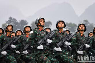 Lực lượng Quân đội tham gia hợp luyện diễu binh, diễu hành kỷ niệm 70 năm Chiến thắng Điện Biên Phủ (7/5/1954-7/5/2024).