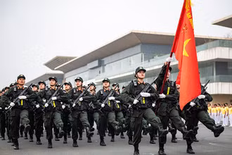 Tổng duyệt Lễ kỷ niệm 50 năm Ngày truyền thống lực lượng Cảnh sát cơ động.