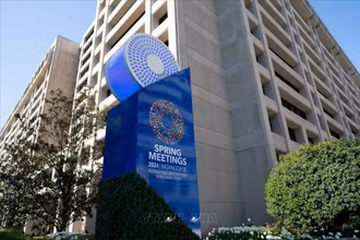 Trụ sở Quỹ Tiền tệ Quốc tế (IMF) ở Washington DC., Mỹ. Ảnh: THX/TTXVN