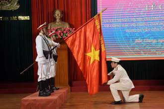 Lễ công bố các Quyết định của Bộ trưởng Công an về công tác cán bộ tại Bắc Giang.