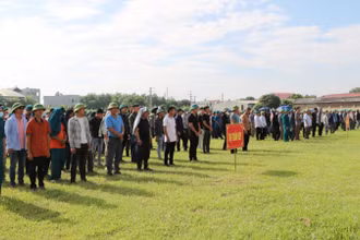 Lực lượng quân nhân dự bị tập trung triển khai kiểm tra.