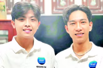Cao Trung Quân (bên trái) và Lê Minh Hiếu luôn là đôi bạn thân.