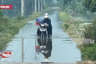 Người dân Quốc Oai chật vật vì nước lũ