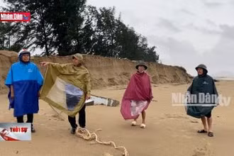 Sạt lở nghiêm trọng bờ biển Xuân Hội
