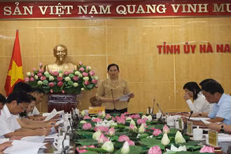 Các đại biểu dự Hội nghị Ban Chỉ đạo thực hiện Nghị quyết số 30-NQ/TW của Bộ Chính trị về phát triển kinh tế-xã hội và bảo đảm quốc phòng, an ninh vùng đồng bằng sông Hồng đến năm 2030, tầm nhìn đến năm 2045.