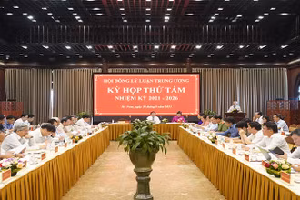 Quang cảnh kỳ họp thứ 8 Hội đồng Lý luận Trung ương nhiệm kỳ 2021-2026.