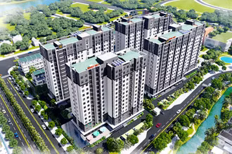 Phối cảnh dự án nhà ở xã hội trên quỹ đất 20% thuộc Dự án nhà ở thương mại Khu phức hợp Thủy Vân (thành phố Huế) giai đoạn 2.