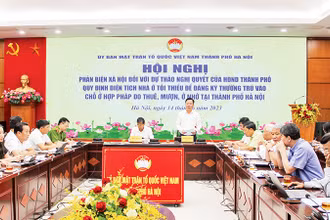 Quang cảnh Hội nghị phản biện xã hội. (Ảnh Hiền Phương)