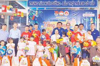 Các thiếu nhi tại Trung tâm nuôi dưỡng - bảo trợ trẻ em Gò Vấp vui đón Tết Trung thu 2023.